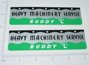 Pair Buddy L Heavy Machinery Service Truck Stickers Main Image