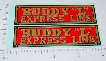 Pair Buddy L Express Line Truck Replacement Stickers Main Image