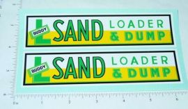 Pair Buddy L Sand Loader Dump Truck Stickers