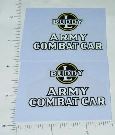 Pair Buddy L Wood Army Combat Car Replacement Stickers