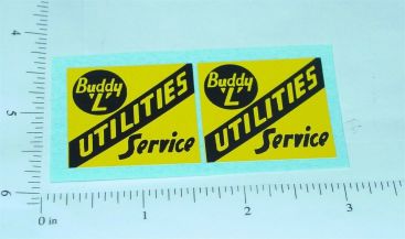 Pair Buddy L Utilities Service Truck Stickers Main Image