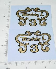 Pair Buddy L Ranchero Fire Pumper Replacement Stickers