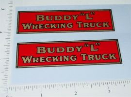 Pair Buddy L Red/Gold Wrecking Truck Stickers