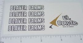 Lil Beaver-Beaver Farms Tractor/Trailer Sticker Set
