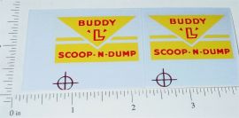 Pair Buddy L Scoop N Dump Truck Replacement Stickers