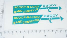 Pair Buddy L Scoop N Load Sand Conveyer Stickers