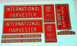 Buddy L Red Baby International Truck Sticker Set