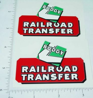 Pair Buddy L Railroad Transfer Truck Sticker Set Main Image