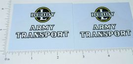 Pair Buddy L Wood Army Transport Truck Sticker Set