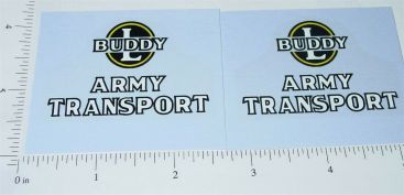 Pair Buddy L Wood Army Transport Truck Sticker Set Main Image