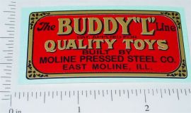 Buddy L Pre-War Floor Plate Replacement Sticker