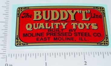 Buddy L Pre-War Floor Plate Replacement Sticker Main Image