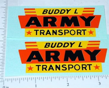 Pair Buddy L GMC Army Transport Truck Stickers Main Image