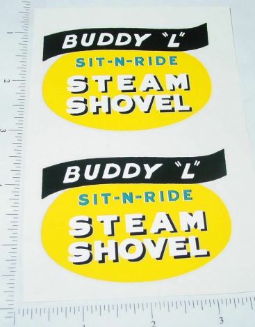 Pair Buddy L Sit N Ride Shovel Replacement Stickers Main Image