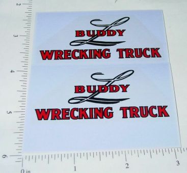 Pair Buddy L War Era Wood Wrecking Truck Stickers Main Image
