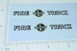 Pair Buddy L Fire Truck Replacement Stickers
