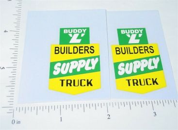 Pair Buddy L Builders Supply Truck Stickers Main Image