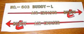 Buddy L Air Cruiser Airplane Sticker Set