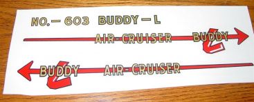 Buddy L Air Cruiser Airplane Sticker Set Main Image