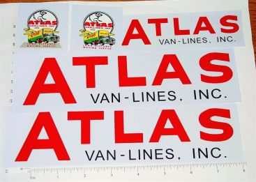 Buddy L Atlas Van Lines Semi Truck Sticker Set Main Image