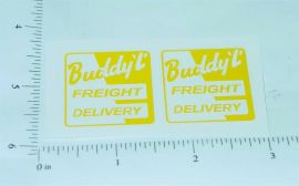 Pair Buddy L Freight Delivery Stake Truck Stickers