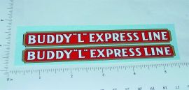 Pair Buddy L Pre War Express Line Truck Stickers