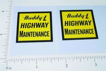 Pair Buddy L Hiway Maintenance Vehicle Stickers Main Image