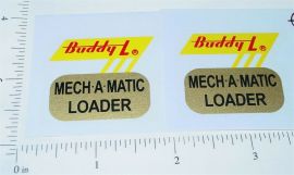 Pair Buddy L Mech A Matic Auto Carrier Truck Stickers