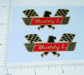 Pair Buddy L Daytona Race Car Hauler Door Sticker Set