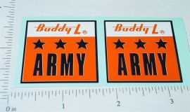 Pair Buddy L US Army Truck Door Stickers