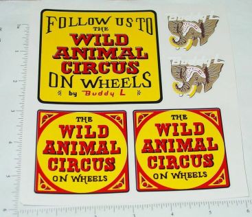 Buddy L Wild Animal Circus Semi Truck Sticker Set Main Image