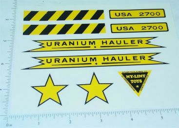 Nylint Cold War Era Construction Type Hauler Vehicle Sticker Set Main Image