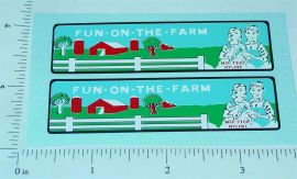 Pair Nylint Fun on the Farm Econoline Truck Stickers