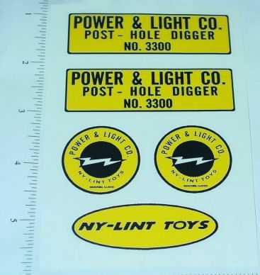 Nylint Power & Light Post Hole Digger Stickers Main Image