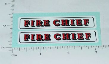 Nylint Fire Chief Chevy Blazer Toy Pair of Stickers Main Image