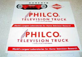 Roberts Philco TV Van Sticker Set