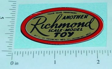 Richmond Toys Oval Logo Hood Sticker Main Image