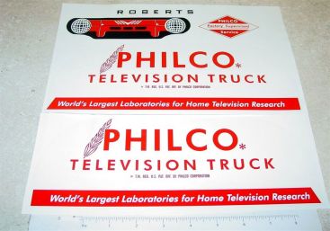 Roberts Philco TV Van Sticker Set Main Image