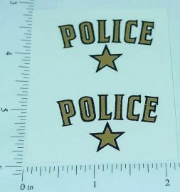 Pair Saunders Police Car Replacement Sticker Set