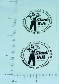 Pair Sturdibilt Toys Round Logo Replacement Stickers