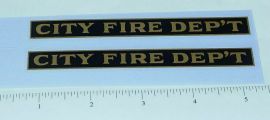 Pair Steelcraft City Fire Department Sticker Set