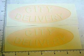 Pair Steelcraft City Delivery Truck Oval Stickers
