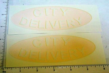 Pair Steelcraft City Delivery Truck Oval Stickers Main Image