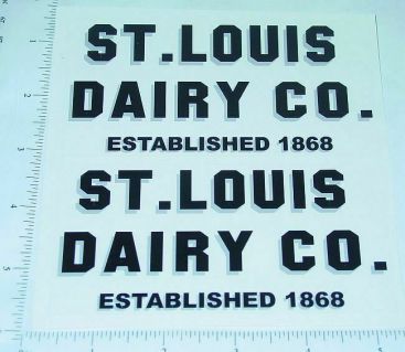 Pair Steelcraft St. Louis Dairy Truck Sticker Set Main Image