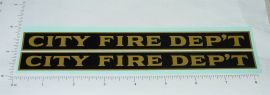 Pair Steelcraft Large City Fire Department Truck Sticker Set