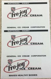 Steelcraft Fro Joy Ice Cream Van Truck Replacement Sticker Set