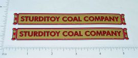 Pair Sturditoys Coal Company Truck Stickers