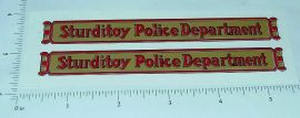 Pair Sturditoys Police Patrol Truck Stickers
