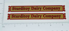 Pair Sturditoys Dairy Transport Truck Stickers