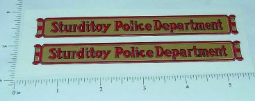 Pair Sturditoys Police Patrol Truck Stickers Main Image